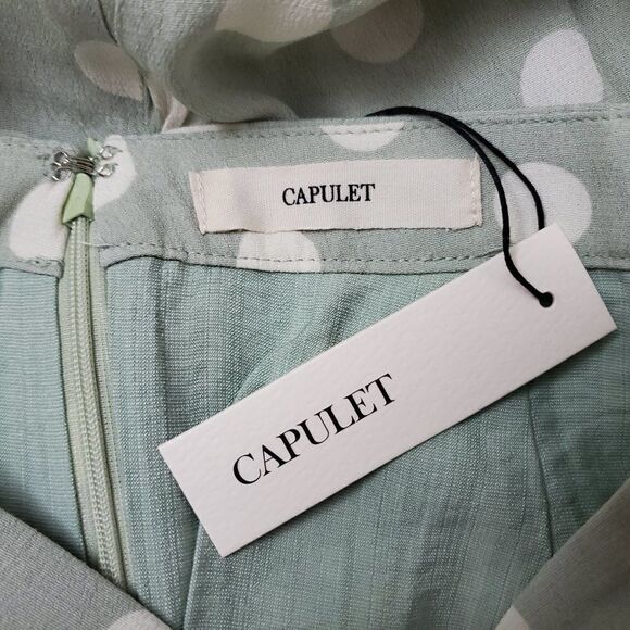 NWT CAPULET - Madeline Skirt Green Polka Dot XS - Picture 6 of 7